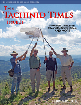 Tachinid Timestimes Issue 31 News from China, Brazil, Italy and the United States