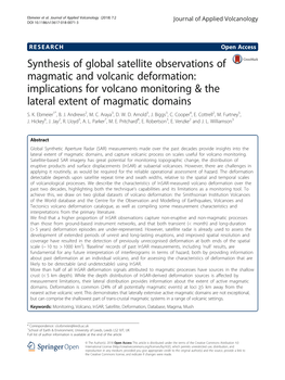 Implications for Volcano Monitoring & the Lateral Extent of Magmatic