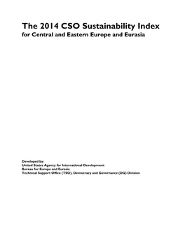 The 2014 CSO Sustainability Index for Central and Eastern Europe and Eurasia