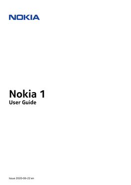 Nokia 1 User Guide