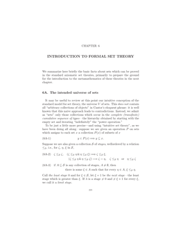 Introduction to Formal Set Theory