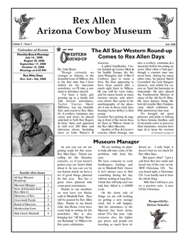 Rex Allen Arizona Cowboy Museum