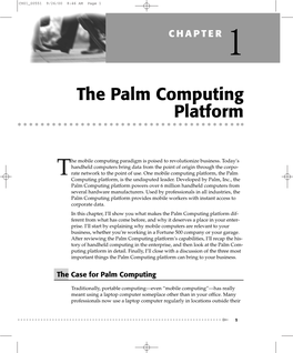 The Palm Computing Platform