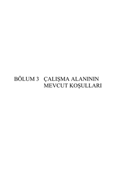 Bölum 3 Çalişma Alaninin Mevcut Koşullari