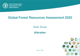 Global Forest Resources Assessment (FRA) 2020 Gibraltar