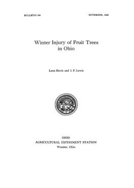 Winter Injury of Fruit Trees in Ohio