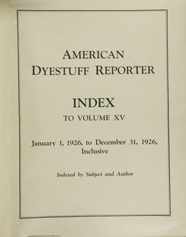 American Dyestuff Reporter