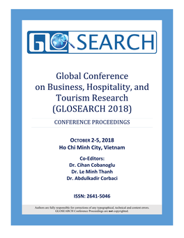 Proceedings of the Global Conference on Business, Hospitality, and Tourism Research: Volume 1