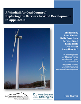 Exploring the Barriers to Wind Development in Appalachia