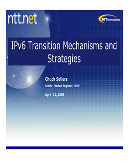 Ipv6 Transition Mechanisms and Strategies