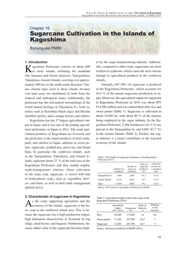 Sugarcane Cultivation in the Islands of Kagoshima Byoung-Jae PARK