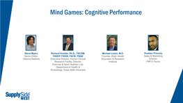 Cognitive Performance