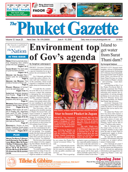 Environment Top of Gov's Agenda