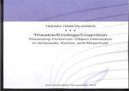 Theatre/Ecology/Cognition