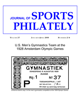 JOURNAL of SPORTS U.S. Men's Gymnastics Team at the 1928