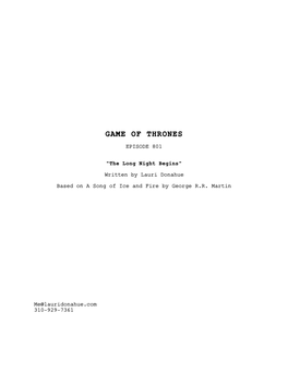 Game of Thrones Spec-Donahue-12 Pages