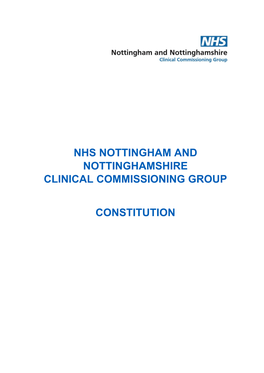 Nhs Nottingham and Nottinghamshire Clinical Commissioning Group