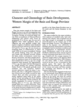Character and Chronology of Basin Development, Western Margin of the Basin and Range Province