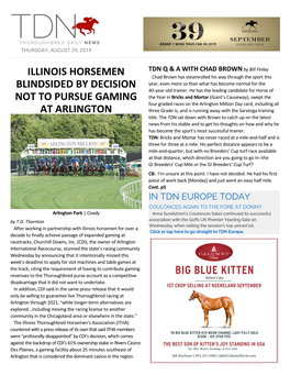 Illinois Horsemen Blindsided by Decision Not to Pursue Gaming At