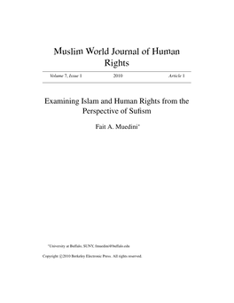 Muslim World Journal of Human Rights