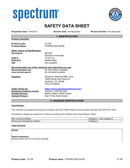 Safety Data Sheet