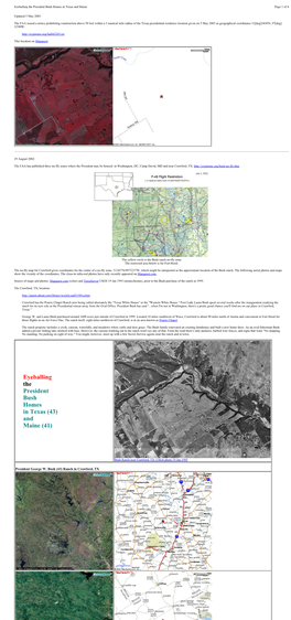 Eyeballing the President Bush Homes in Texas (43) and Maine (41)