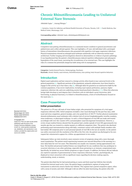 Chronic Rhinotillexomania Leading to Unilateral External Nare Stenosis