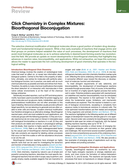 Bioorthogonal Bioconjugation