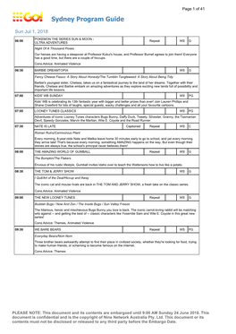 Sydney Program Guide