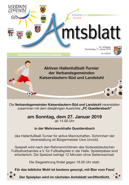 Ausgabe 3 Vom 17.01.2019