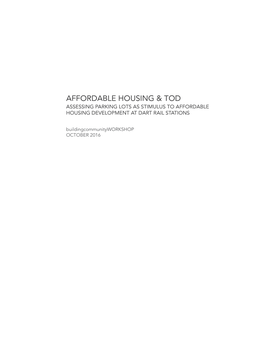 Affordable Housing &