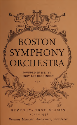 Boston Symphony Orchestra Concert Programs, Season 71, 1951