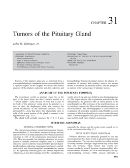 Tumors of the Pituitary Gland