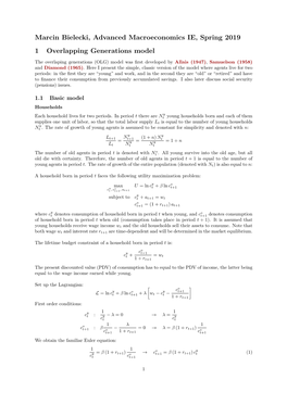 Overlapping Generations Model