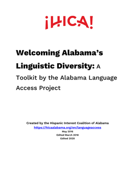 Welcoming Alabama's Linguistic Diversity: A