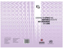 Guidance on Ethics and Equitable Access to Hiv Treatment and Care