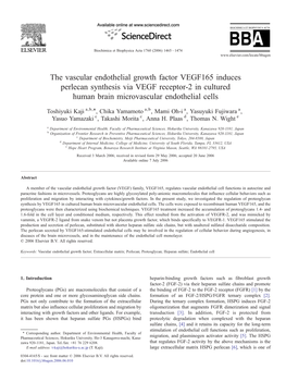 The Vascular Endothelial Growth Factor VEGF165 Induces Perlecan