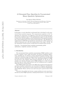 A Polynomial-Time Algorithm for Unconstrained Binary Quadratic