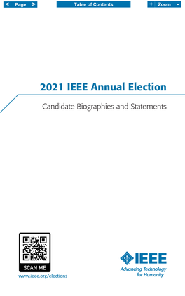 IEEE Annual Election Candidates Booklet