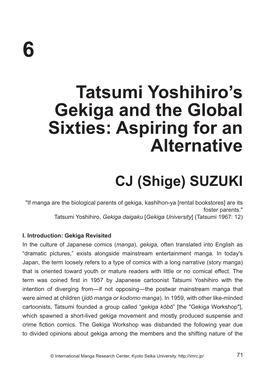 Tatsumi Yoshihiro's Gekiga and the Global Sixties: Aspiring for An