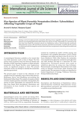 11 Five Species of Plant Parasitic Nematodes.Cdr