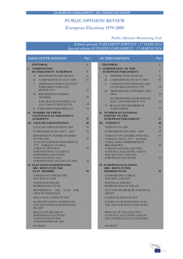 PUBLIC OPINION REVIEW European Elections 1979-2009