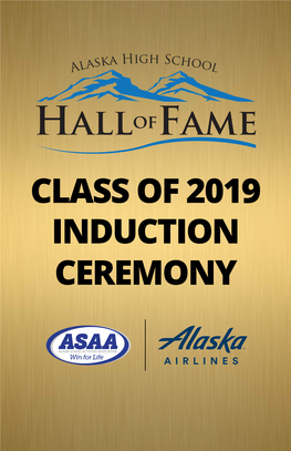 2019 Alaska High School Hall of Fame Program