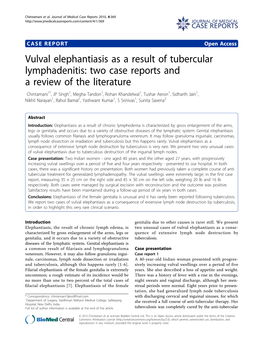 Vulval Elephantiasis As a Result of Tubercular