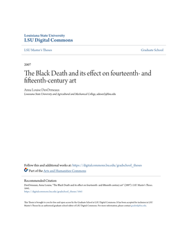 The Black Death and Its Effect on Fourteenth- and Fifteenth-Century Art