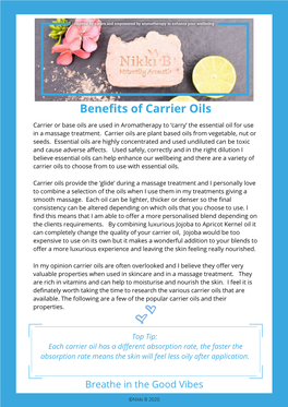 Nikki B a Bit About Carrier Oils Printable 300920