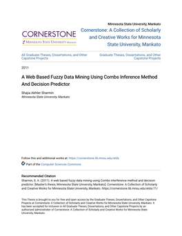 A Web Based Fuzzy Data Mining Using Combs Inference Method and Decision Predictor