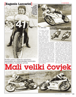 Mali Veliki Čovjek“, Godine Ovaj Epitet Nosi I Eugenio Lazzarini, Mali, Ali Veliki Čovjek Moto Sporta Sedamdesetih I Osamdesetih Godina
