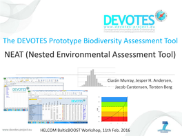 The Prototype DEVOTES Biodiversity Assessment Tool