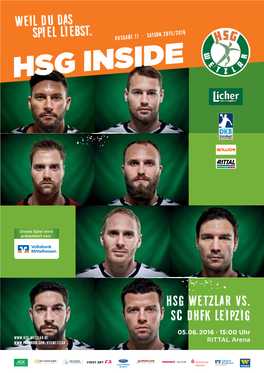 HSG WETZLAR VS. SC Dhfk Leipzig 05.06